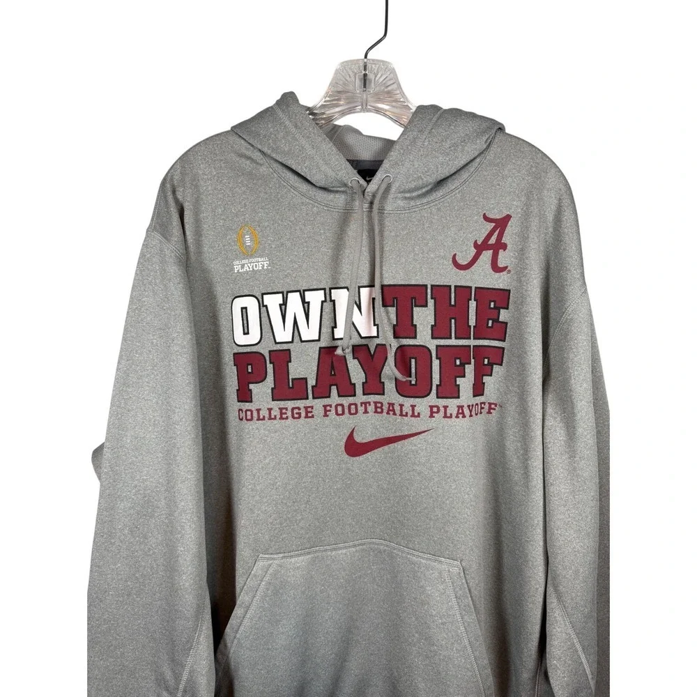NIKE Men's Therma Fit Hoodie, Alabama Football Roll Tide, Playoffs Size XXL
